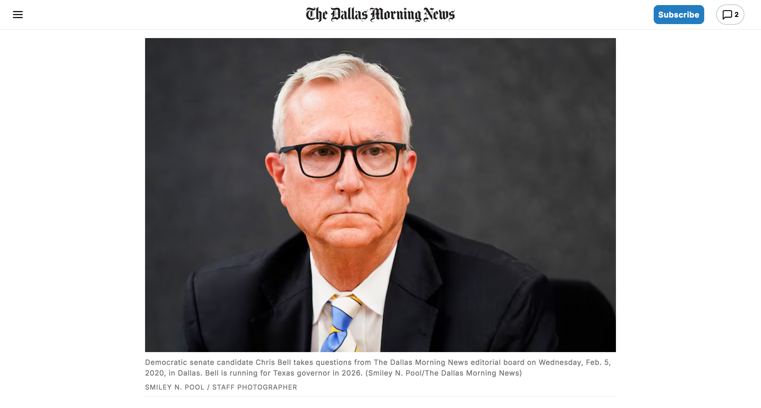 Dallas Morning News screenshot